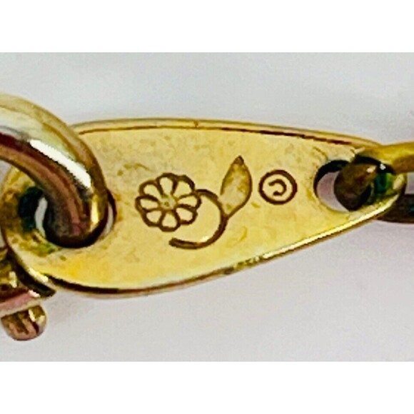 Oops A Daisy Signed Red Enamel Necklace Ball Chain Vintage Beads 25" Strand - Picture 5 of 9